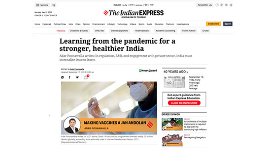 Learning from the pandemic for a stronger, healthier India