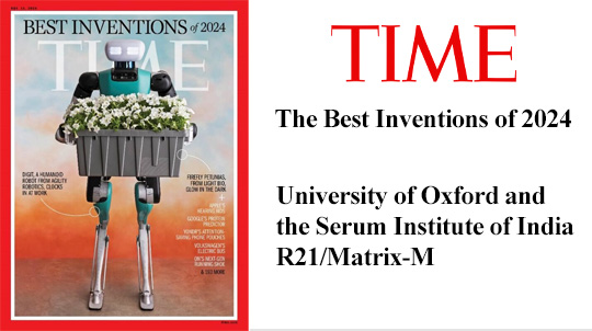 TIME The Best Inventions of 2024 lists University of Oxford and the Serum Institute of India R21/Matrix-M™